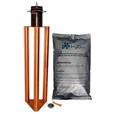 Kit de tierra, con electrodo con acoplamiento en bobina y saco de H2OHM - TG 400AB