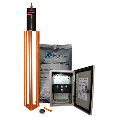 Kit de Tierra Física, electrodo acoplador de admitancias y saco de H2ohm - TG45K