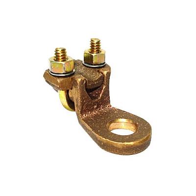 TOTAL GROUND Conector de Bornes, 1/2" a Cable de Calibre 4 a 1/0 AWG, Bronce - TGCR11