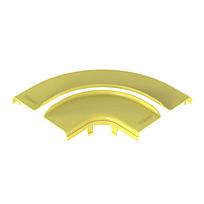 FiberRunner® Split Cover, Horizontal Right-Angle, 6x4, Yellow