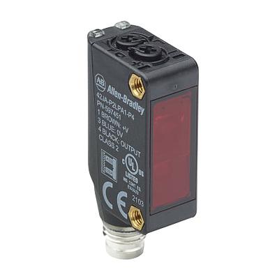 42JA VisiSight M20A, Clear Object Detection, Red LED, Selectable Light/ Dark Operate, PNP, Adjustment Knob, 0.05..2.5 m, 4 pin DC Micro (M12) on 300 mm pigtail, 10 - 30V DC, 0.5 ms, -30 C to +60C