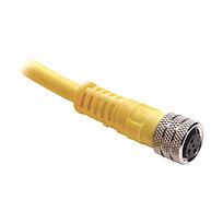 Patchcord: Pico (M8), Female, Straight, 3-Pin, PUR Cable, Amarillo, 2M - 889P-F3UBD4M-2