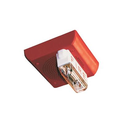 Wall speaker/strobe weatherproof 24V red