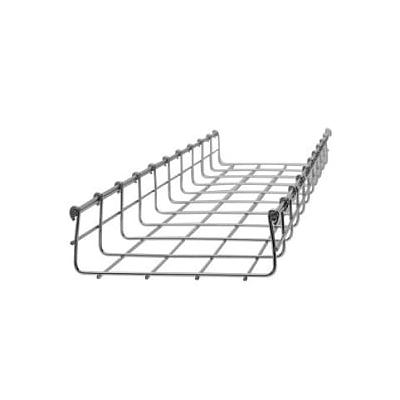 Charola tipo malla 150/100 mm, con acabado Electro Zinc, hasta 239 cables Cat6, tramo 3 m