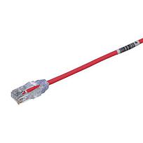 PANDUIT Cable de conexión UTP, Enchufes modulares TX6, Categoría 6, 28 AWG, Rojo - UTP28SP10RD