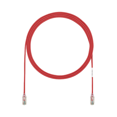 PANDUIT Cable de conexión UTP, Enchufes modulares TX6, Categoría 6, 28 AWG, Rojo - UTP28SP3RD