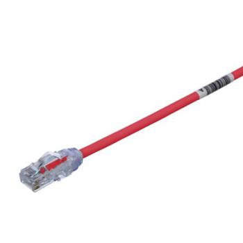 PANDUIT Cable de conexión UTP, Categoría 6a, 28 AWG, Rojo - UTP28X5RD
