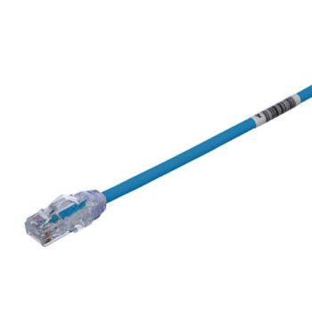 PANDUIT Cable de conexión UTP, Categoría 6a, Rendimiento mejorado, 28 AWG, Azul - UTP28X7BU