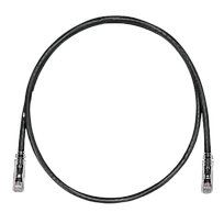 PANDUIT Cable de conexión UTP, Categoría 6, Enchufes modulares TX6 PLUS, Negro - UTPSP5BLY