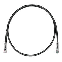 PANDUIT Cable de conexión UTP, Categoría 6, Enchufes modulares TX6 PLUS, Negro - UTPSP7BLY