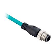 ROCKWELL AUTOMATION 1585D, Cable de Conexión Red Ethernet, Conectores Macho M12, 4 conductores, 2 mts. Long. - 1585JM8TBJM2