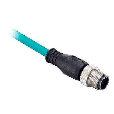 ROCKWELL AUTOMATION 1585D, Cable de Conexión Red Ethernet, Conectores Macho M12, 4 conductores, 2 mts. Long. - 1585JM8TBJM2