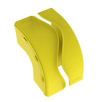 Ángulo recto vertical externo FiberRunner™, 90°, 6x4, amarillo