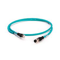 ROCKWELL AUTOMATION 1585D, Cable de Conexión Red Ethernet, Conectores Macho M12 a Macho RJ45, 4 conductores, 2 mts. Long. - 1585DM4TBJM2
