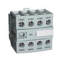 3 N.O. - 1 N.C. Auxiliary Contact Block for Front Mounting.  Use with 100-E09..100-E96, 700-EF220, 300 NEMA 00..3 Contactors