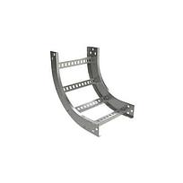 CURVA HORIZONTAL ESCALERA DE ALUMINIO PERFIL Z 90° PERALTE 3  1/4" ANCHO 6" RADIO 8" INCLUYE COPLE Y TORNILLERIA