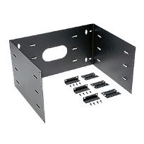 PANDUIT Soporte para pared con bisagras, Acero, 6 UE, profundidad extendida, Acero, Negro - WBH6E