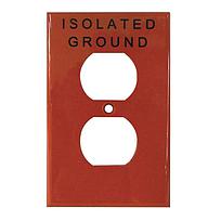 Placa Para Receptáculo Dúplex Lexan Naranja Tierra Aislada