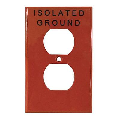 Placa Para Receptáculo Dúplex Lexan Naranja Tierra Aislada