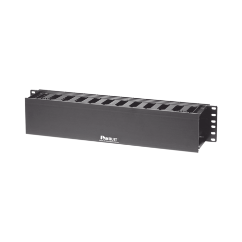 PANDUIT Organizador de cables horizontal, Una cara, ABS, Negro - WMPF1E