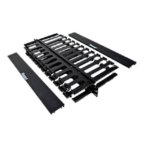 PANDUIT Organizador de cables horizontal, Doble cara, 1 UR, ABS, Negro - WMPSE