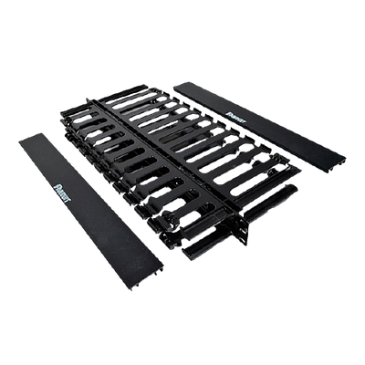 PANDUIT Organizador de cables horizontal, Doble cara, 1 UR, ABS, Negro - WMPSE
