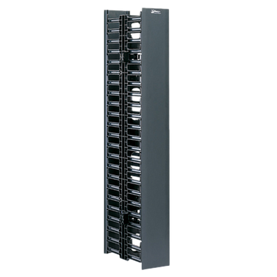 PANDUIT Organizador de cables vertical, Doble cara, 45 UR, ABS, Negro - WMPV45E