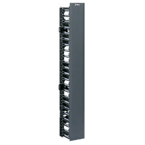 PANDUIT Organizador de cables vertical, control de radio de curvatura, De una cara, ABS, 45 RU, Negro - WMPVF45E