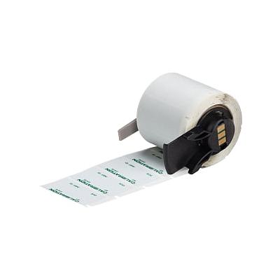 Etiquetas de poliéster metalizado gris mate resistente a solventes, encabezado CALIBRATION, para impresoras M6 M7