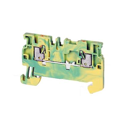 1492-P PUSH-IN TERMINAL BLOCKS , 1.5 MM² ( AWG 26 - AWG 14) , NOT APPLICABLE , GROUNDING BLOCK , SINGLE LEVEL ,1 POINT ON EACH SIDE PER CIRCUIT