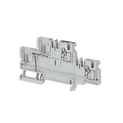 1492-P PUSH-IN TERMINAL BLOCKS , 2.5 MM² (AWG 28 - AWG 12) , 20 A , FEED-THROUGH , MULTI-LEVEL ,1 POINT ON EACH SIDE PER CIRCUIT