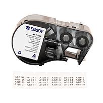 Etiquetas reposicionables multiusos de tela de vinilo con cinta de impresión para las impresoras BMP41 BMP51 M511 - 0.5" x 0.75", Blanco