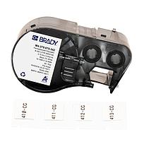 Etiquetas termocontráctiles PermaSleeve con cinta de impresión para las impresoras BMP41 BMP51 M511 - 0.375&quot; Diá. x 0.75&quot;, Blanco