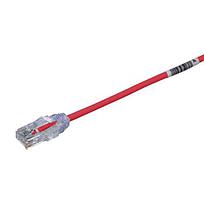 PANDUIT Cable de conexión UTP, Categoría 6a, 28 AWG, Rojo - UTP28X1RD