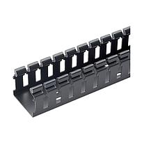 Slotted Hinged Duct,PVC,1.5X3X6',Black