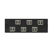 FAP w/6 LC Duplex MM Adapters EI (Zirc)