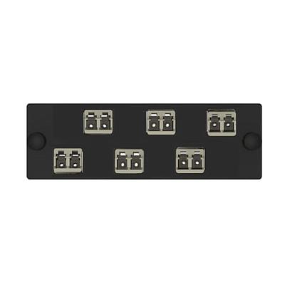 FAP w/6 LC Duplex MM Adapters EI (Zirc)