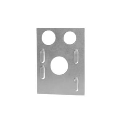 SKELE Placa conector para tubo con perforaciones, Electrozincado - PSTUEAYCSK