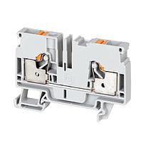 1492-P PUSH-IN TERMINAL BLOCKS , 6 MM² ( AWG 22 - AWG 8) ,  , FEED-THROUGH , SINGLE LEVEL ,1 POINT ON EACH SIDE PER CIRCUIT