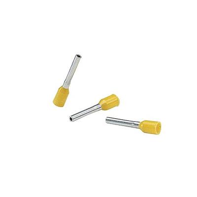 Insulated Ferrule, single wire, 10 AWG (6.0mm²), .71(18.0mm) pin length, yellow DIN end sleeve. FSD82-18-C