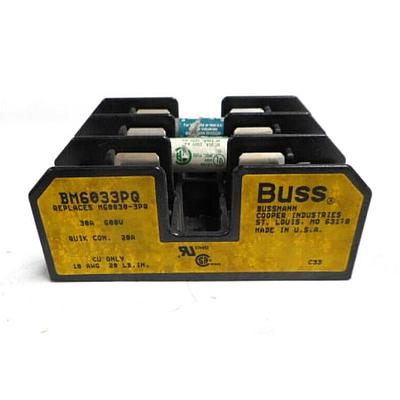 ARROW HART Base Porta Fusibles, Clase M 600Vca/Cd - BM6033PQ