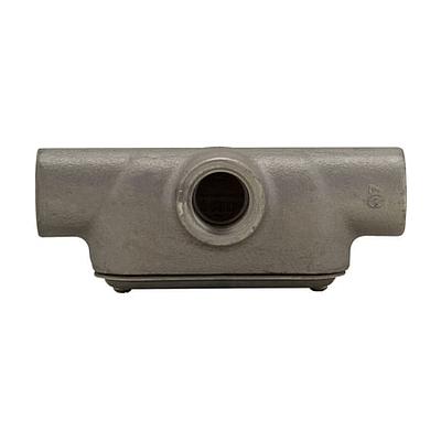 CROUSE HINDS Condulet de Aluminio Libre de Cobre, Serie Ovalada, Serie 7, Tipo "T" de 1/2" (13 MM), con Tapa y Empaque de Neopreno - EKT-17 CG