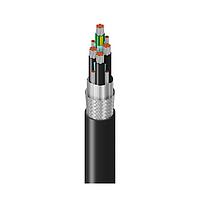 BELDEN Cable multi-conductor industrial de 4 conductores #8 AWG, blindaje foil y trenza, jacket PVC negro, usado típicamente para alimentación de motores y aplicaciones VFD - 29504-0101000