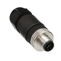 Micro-Change® (M12) Single Keyway with PG9 Cable Fitting, Straight Male, 5 Poles, Cable Diameter 4.10 - 8.10mm