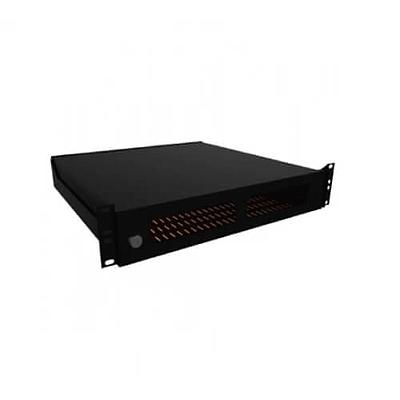 LACES Gabinete para resguardo de DVR, 2 UR, Ventilación, Chapa de seguridad, Negro - LA300GDVR2