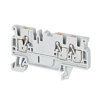 1492-P PUSH-IN TERMINAL BLOCKS , 2.5 MM² (AWG 28 - AWG 12) , 20 A , FEED-THROUGH , SINGLE LEVEL ,1 POINT ON ONE SIDE, 2 POINTS ON OTHER SIDE