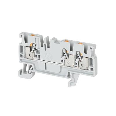 1492-P PUSH-IN TERMINAL BLOCKS , 2.5 MM² (AWG 28 - AWG 12) , 20 A , FEED-THROUGH , SINGLE LEVEL ,1 POINT ON ONE SIDE, 2 POINTS ON OTHER SIDE