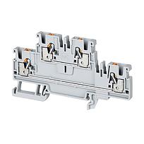 1492-P PUSH-IN TERMINAL BLOCKS , 2.5 MM² (AWG 28 - AWG 12) , 20 A , FEED-THROUGH , MULTI-LEVEL ,1 POINT ON EACH SIDE PER CIRCUIT