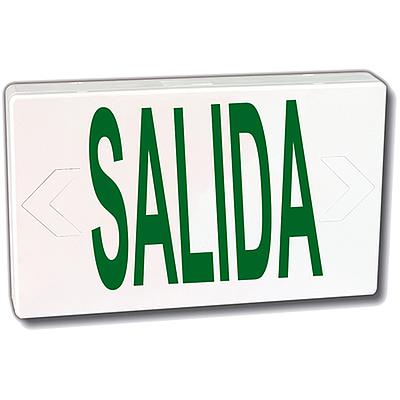 BEGHELLI, Letrero de Señalización &quot;SALIDA&quot;, Verde, LED, 120/277V, 60Hz - VA4GSAS