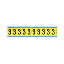 Number, Vinyl Cloth, '3', 1"H, 10/card,